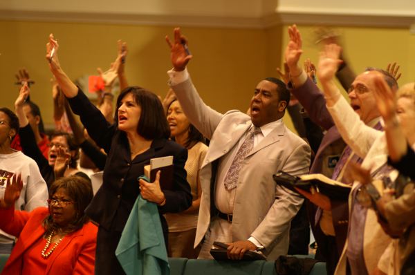 crowd-hands-up